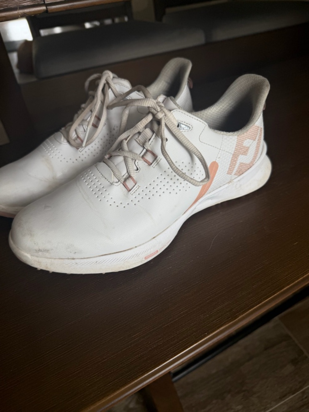 FootJoy Womens Fuel Golf Shoes - White/Rose